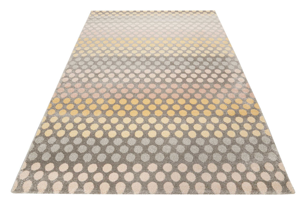 Esprit Teppich Taupe Gelb Rosa Kurzflor "Spotted Stripe"