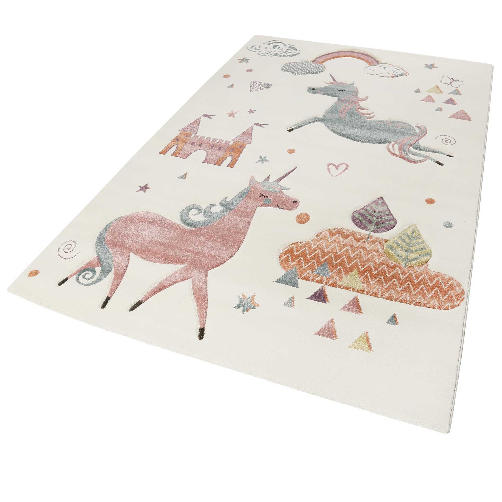 Esprit Kinderteppich beige "Sunny Unicorn"
