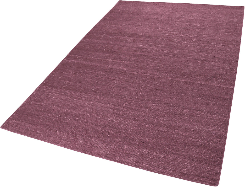 Esprit Kurzflor Teppich Flieder Rot aus Baumwolle "Rainbow Kelim"