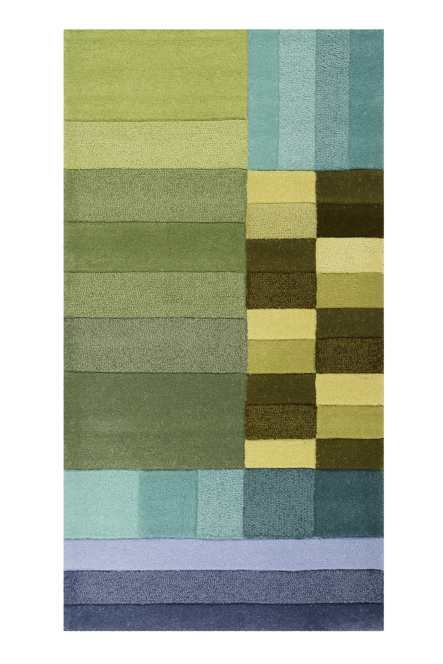 Esprit Teppich Grün Blau aus Wolle "Various Box"