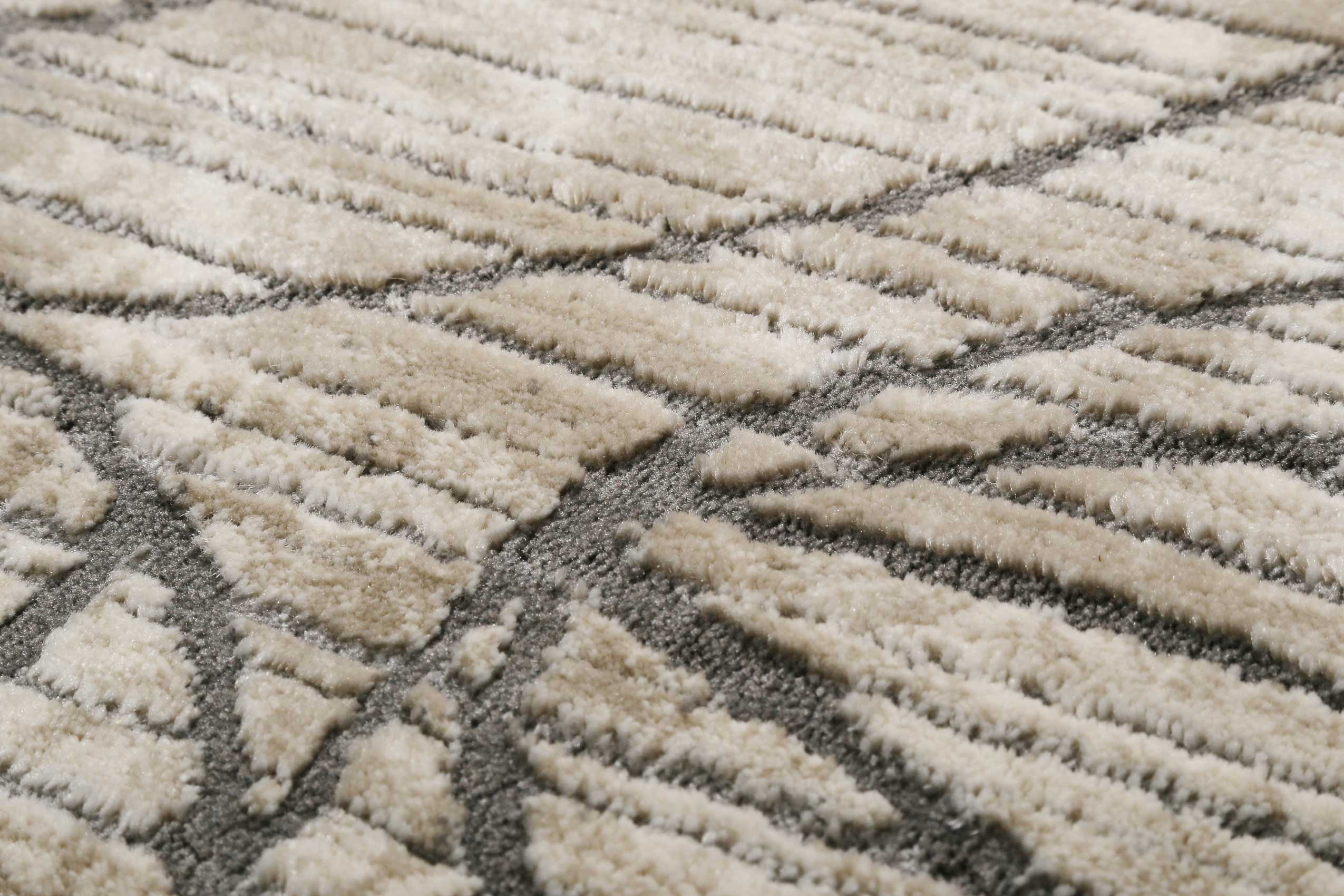 Esprit Teppich Grau Beige Vintage Kurzflor "Tera"