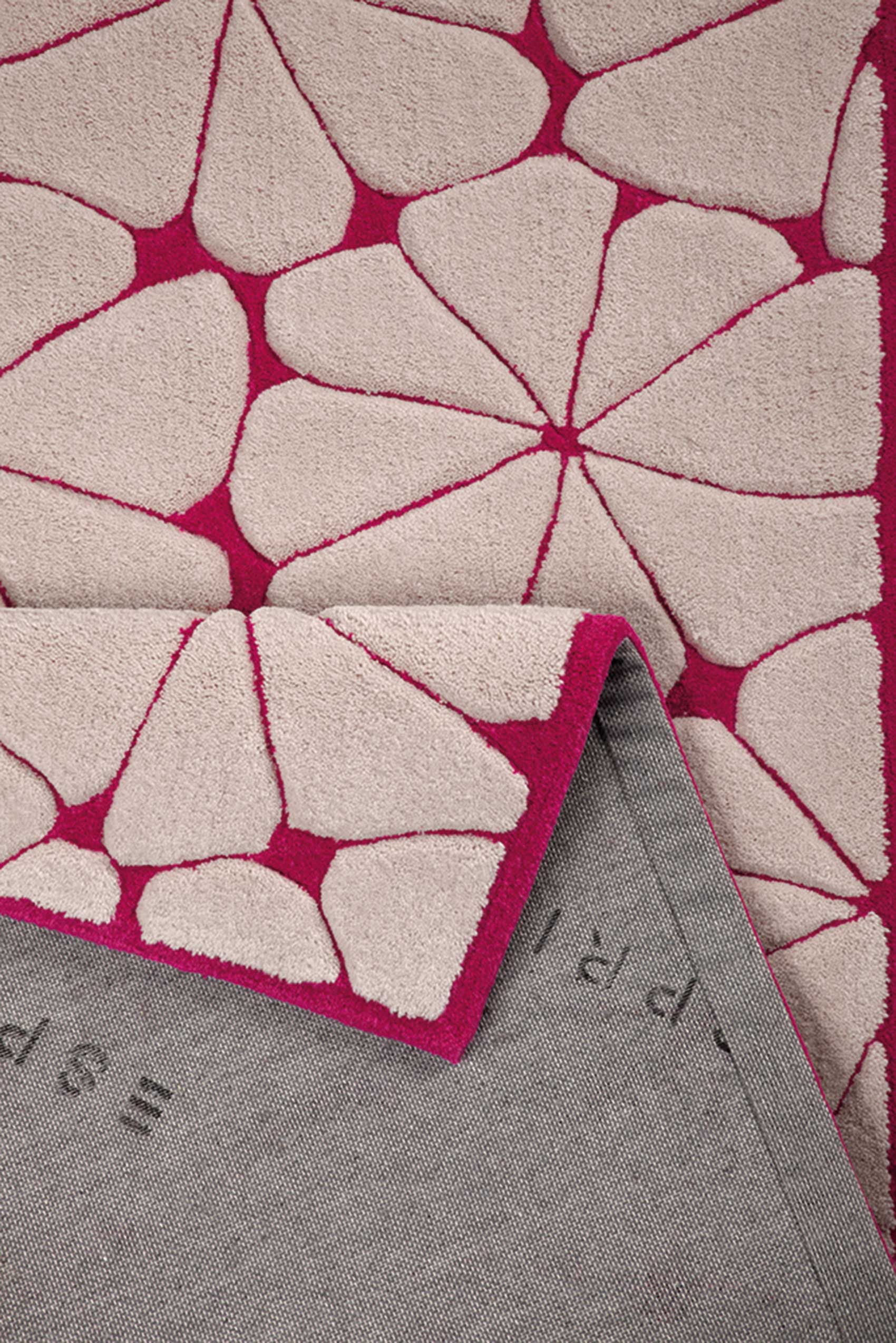 Esprit Kurzflor Teppich aus Wolle "Urbania" beige pink