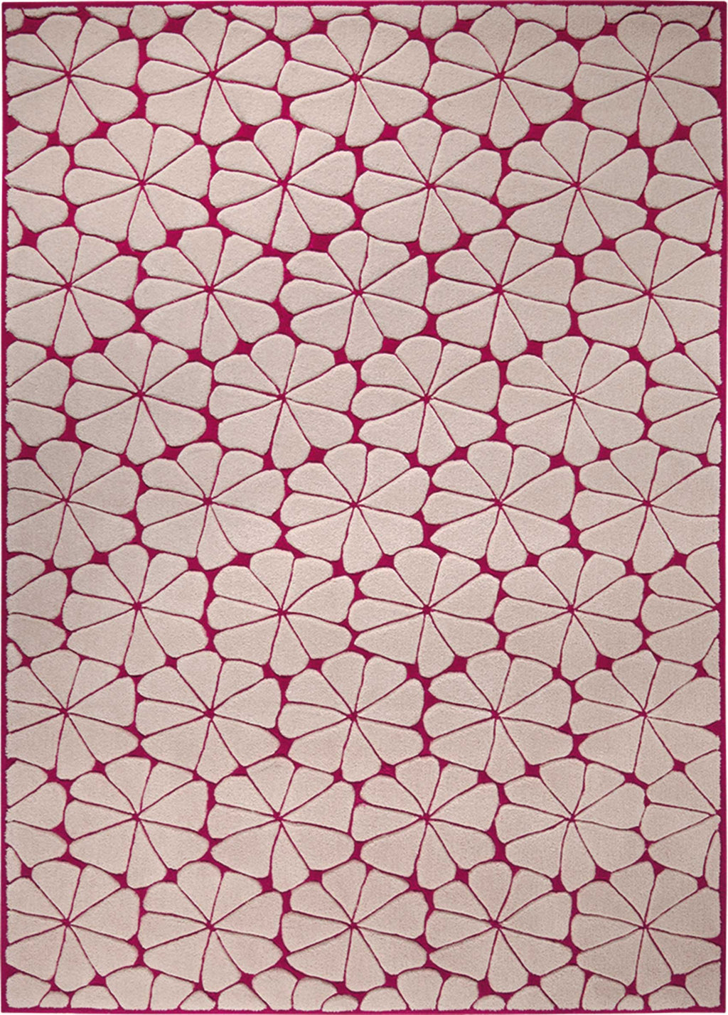 Esprit Kurzflor Teppich aus Wolle "Urbania" beige pink