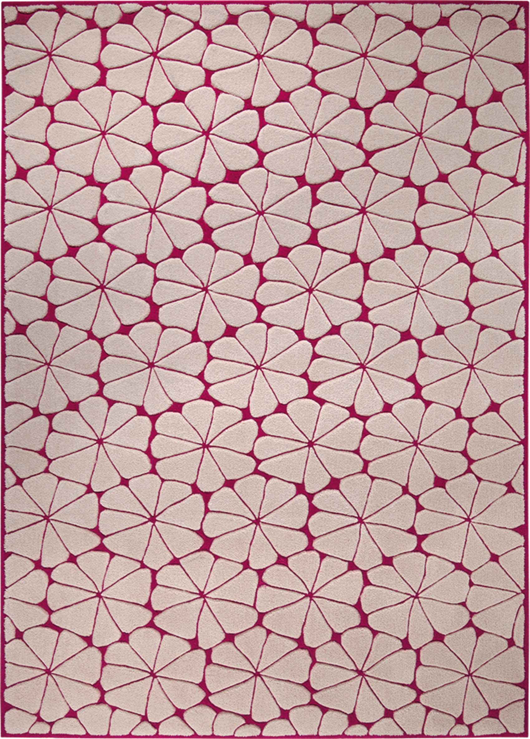 Esprit Kurzflor Teppich aus Wolle "Urbania" beige pink