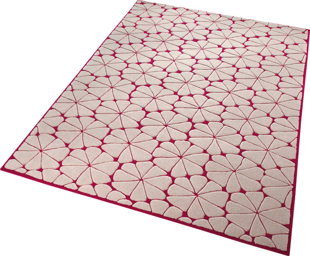 Esprit Kurzflor Teppich aus Wolle "Urbania" beige pink