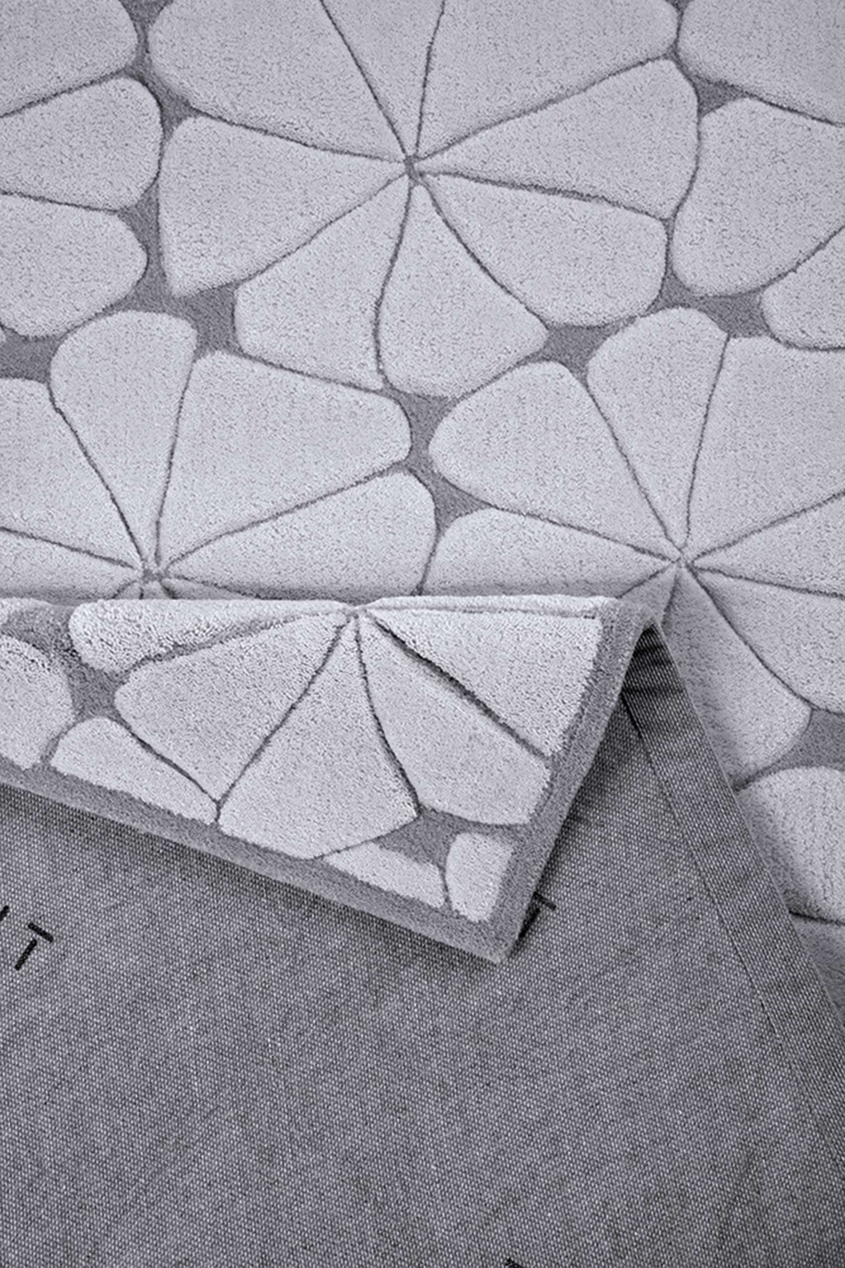 Esprit Kurzflor Teppich aus Wolle "Urbania" grau silber
