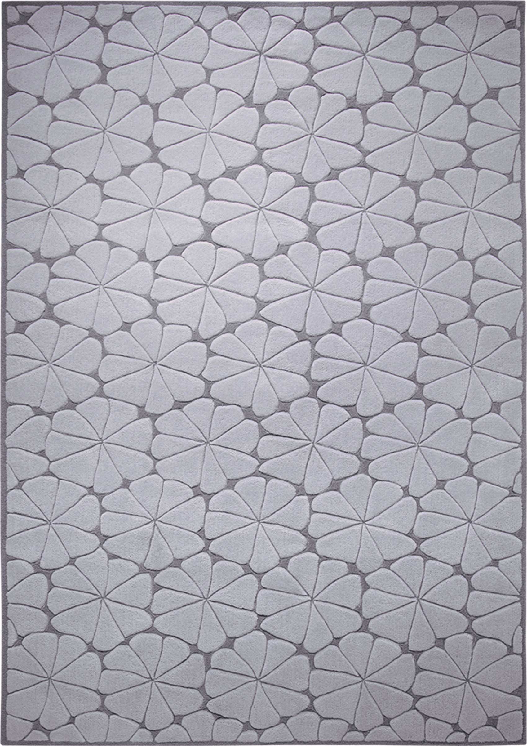 Esprit Kurzflor Teppich aus Wolle "Urbania" grau silber