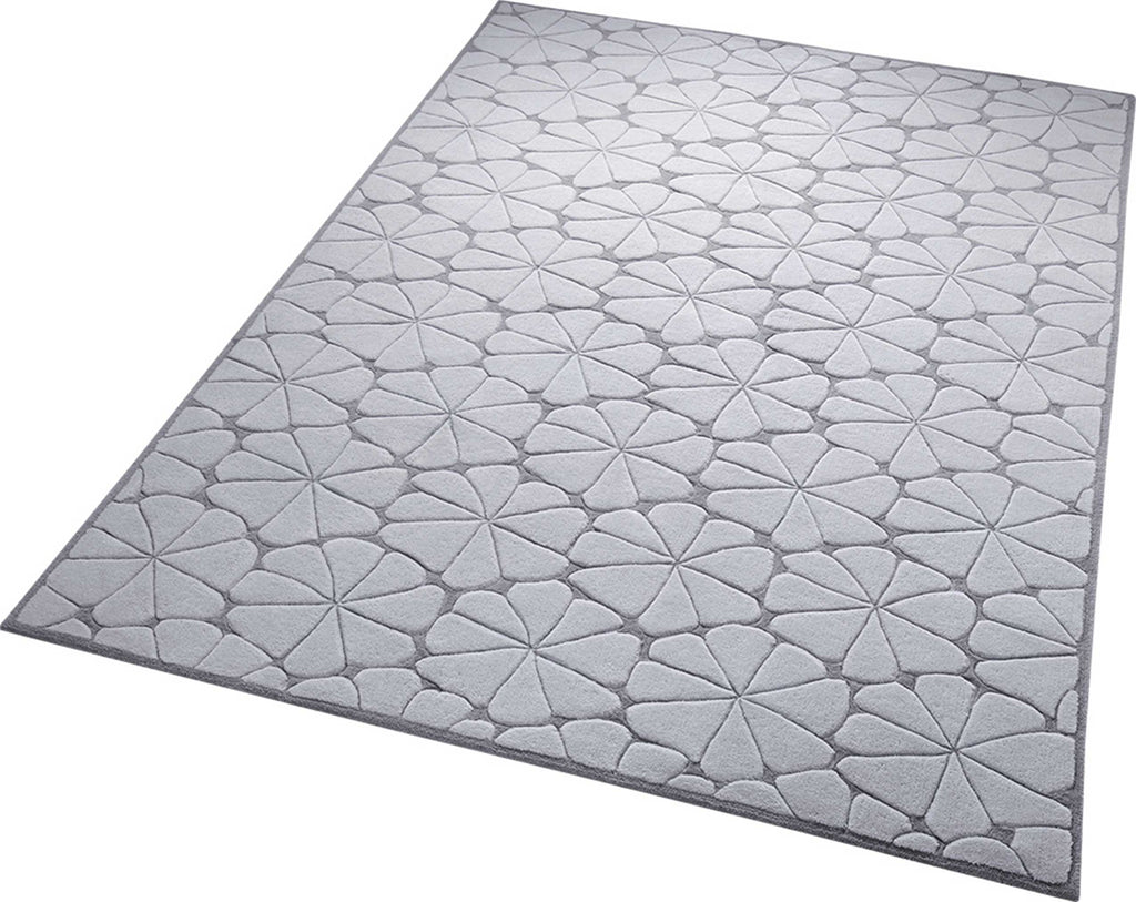 Esprit Kurzflor Teppich aus Wolle "Urbania" grau silber