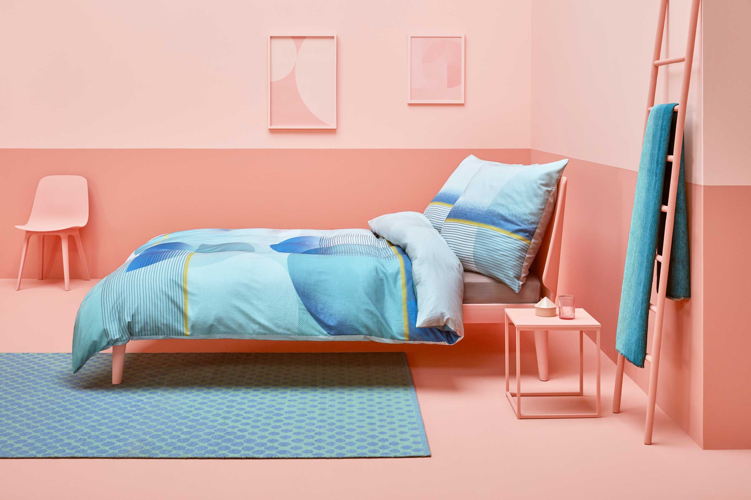 Esprit Kelim Teppich Grün Blau aus Wolle "VEL Kelim"