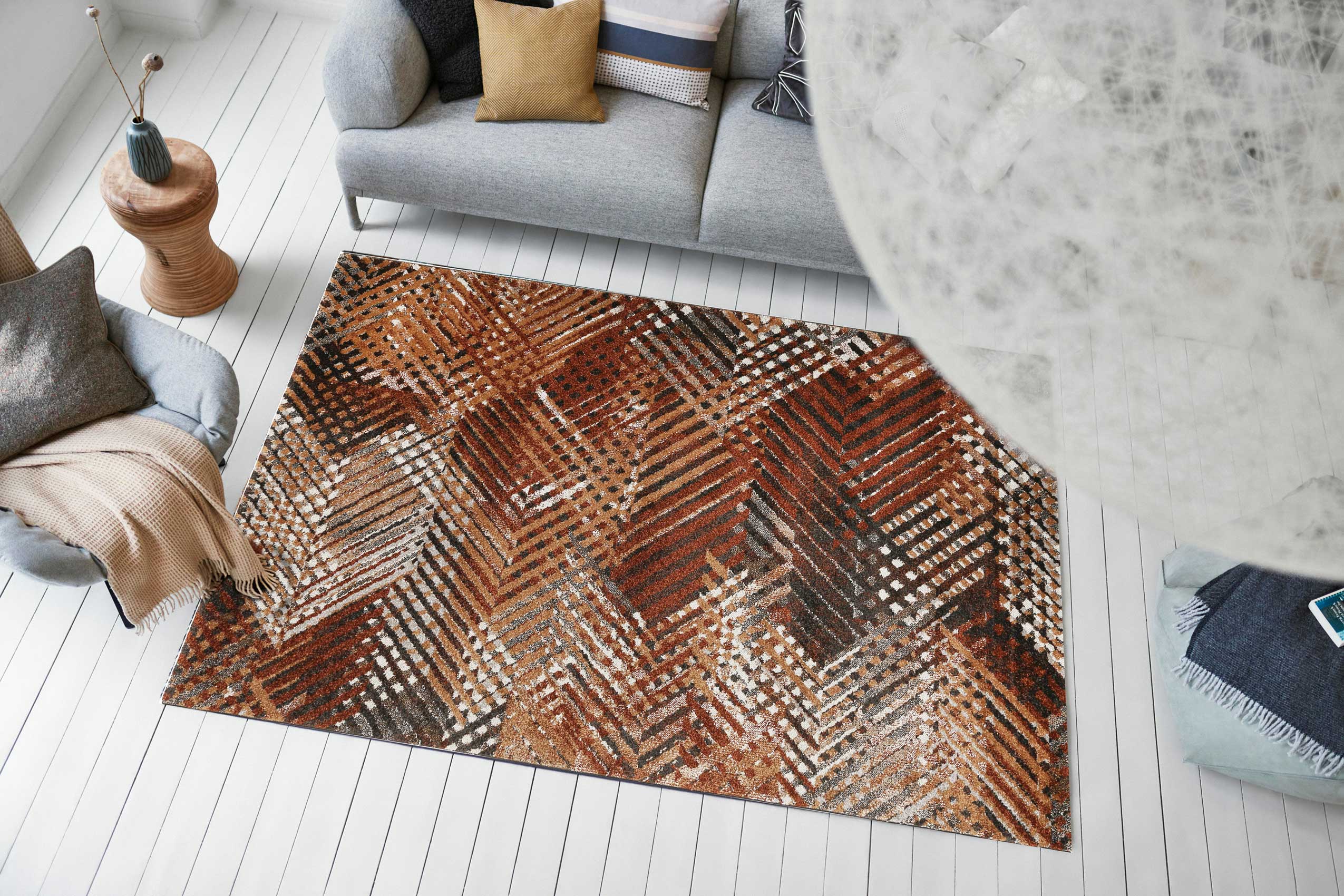 Esprit Teppich Terracotta Braun Kurzflor "Vario"