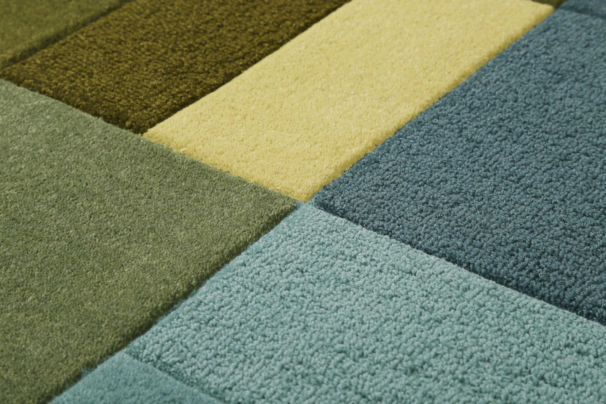 Esprit Teppich Grün Blau aus Wolle "Various Box"