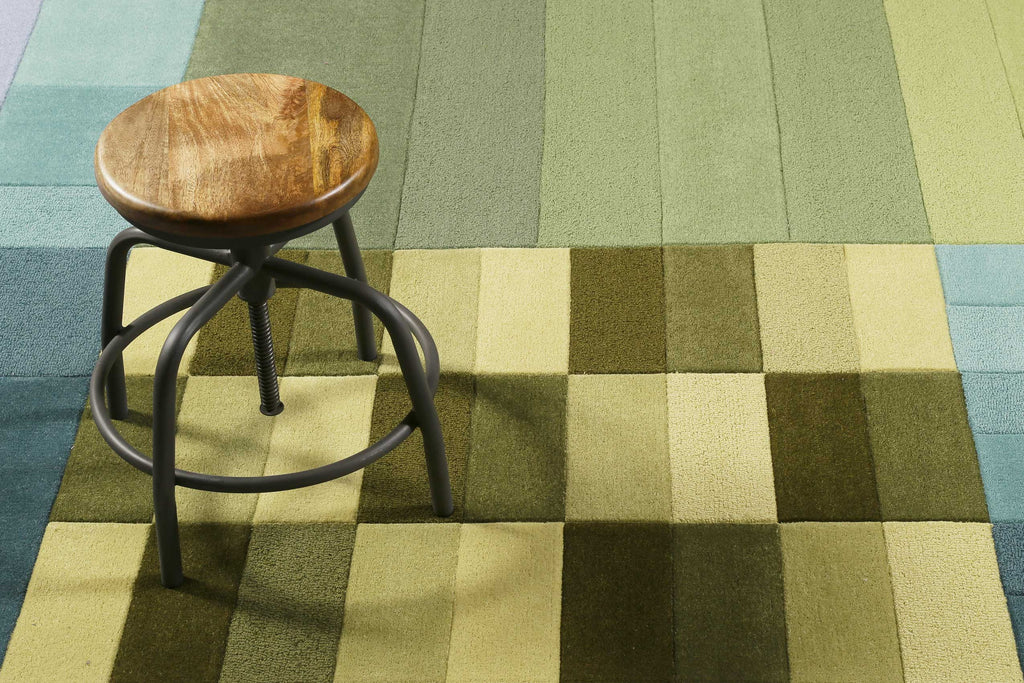 Esprit Teppich Grün Blau aus Wolle "Various Box"