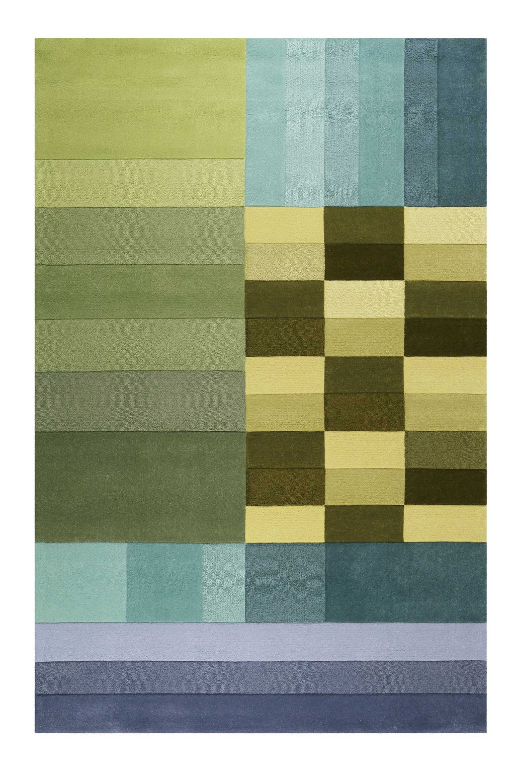 Esprit Teppich Grün Blau aus Wolle "Various Box"