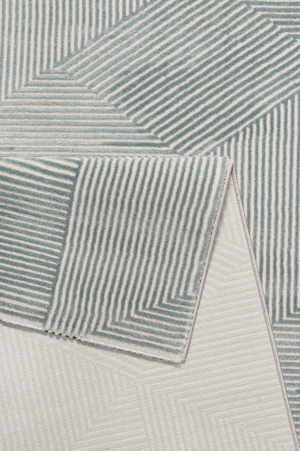 Esprit Teppich Grün Grau Kurzflor "Velvet Groove"