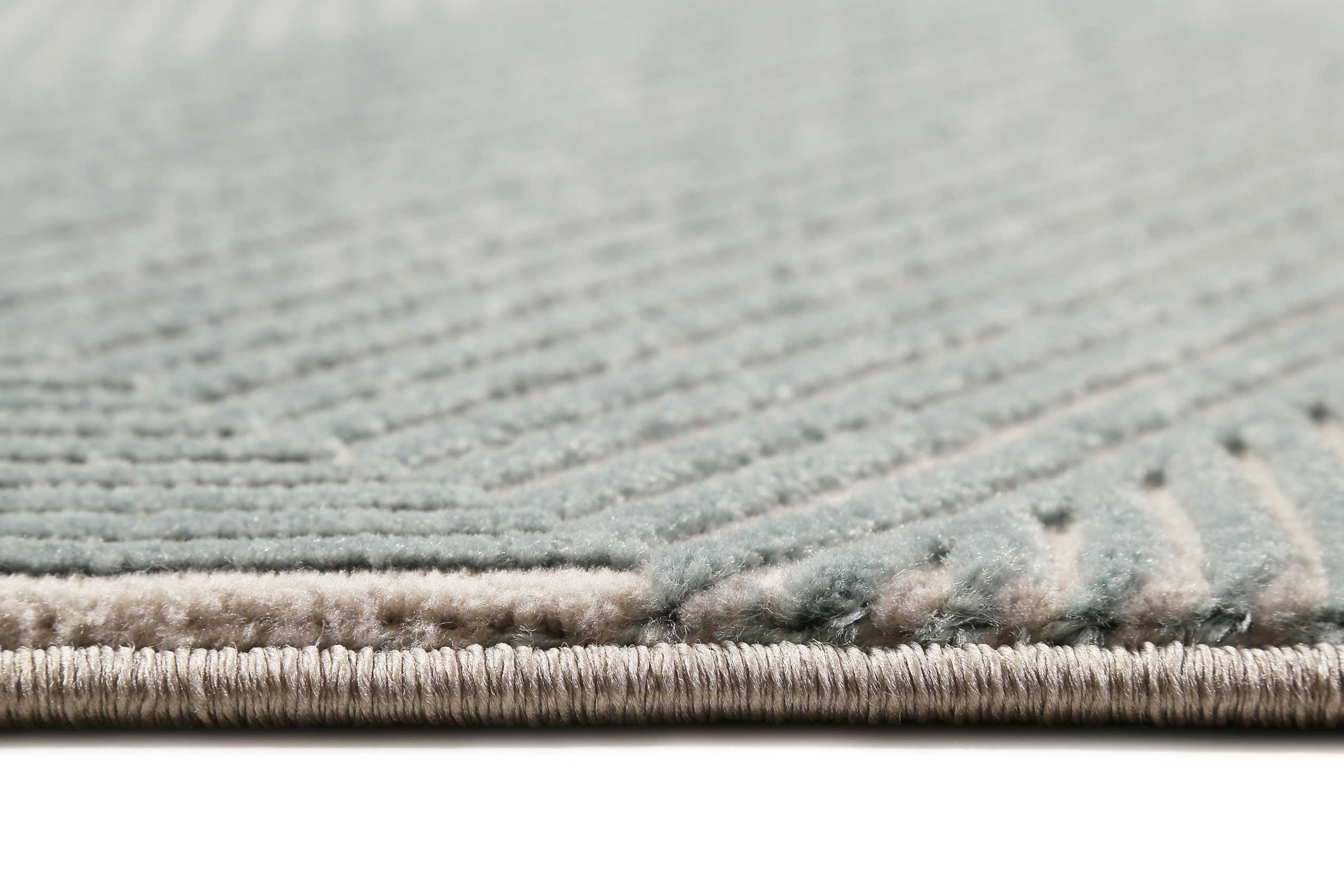 Esprit Teppich Grün Grau Kurzflor "Velvet Groove"