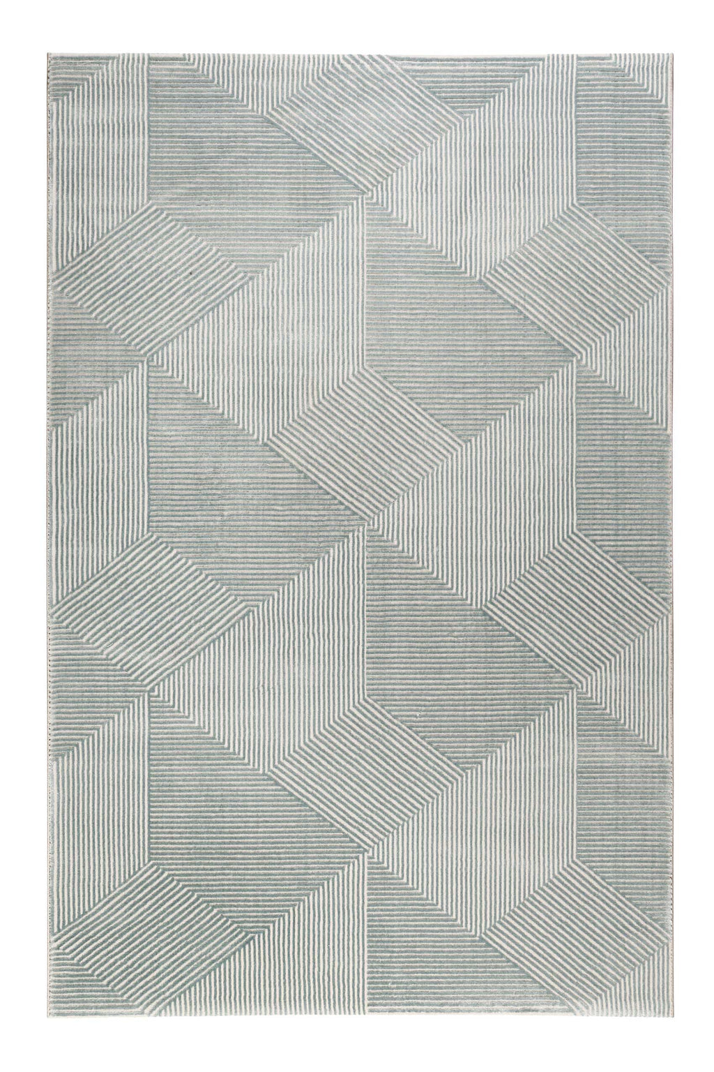 Esprit Teppich Grün Grau Kurzflor "Velvet Groove"