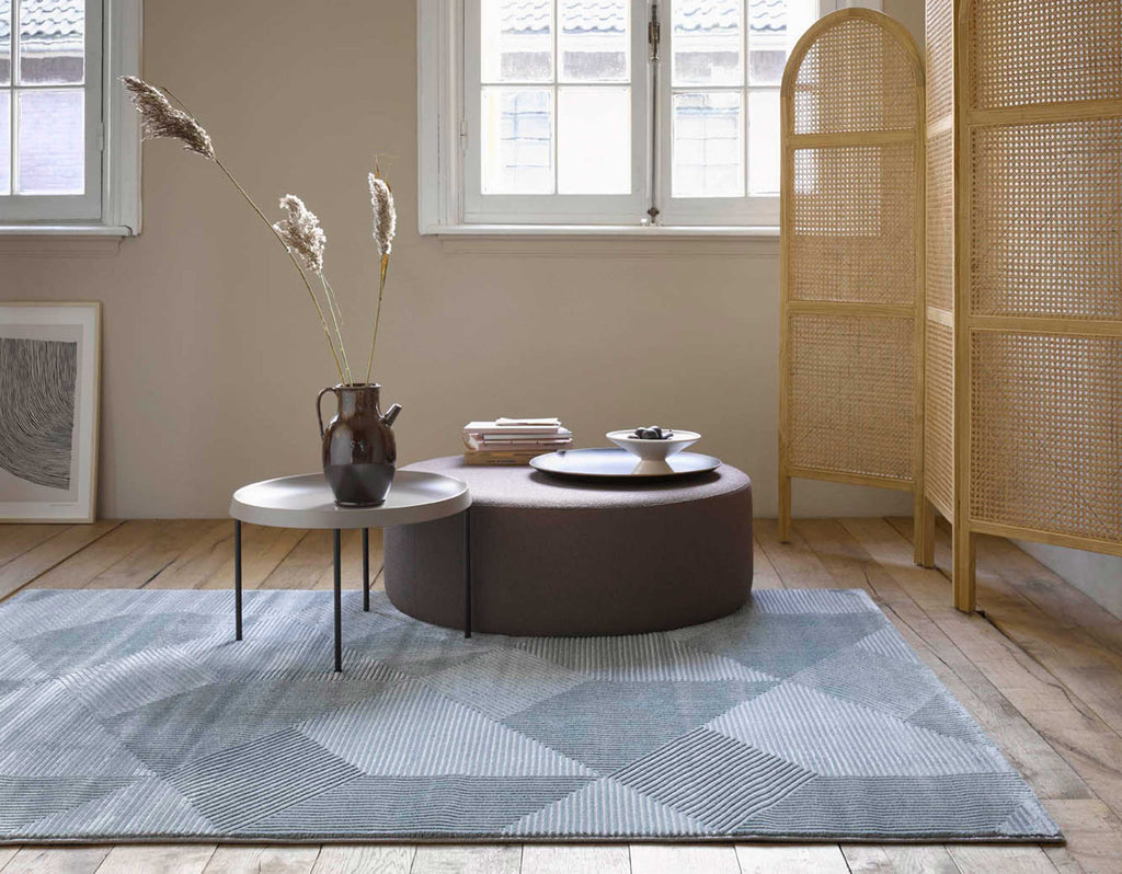 Esprit Teppich Grün Grau Kurzflor "Velvet Groove"