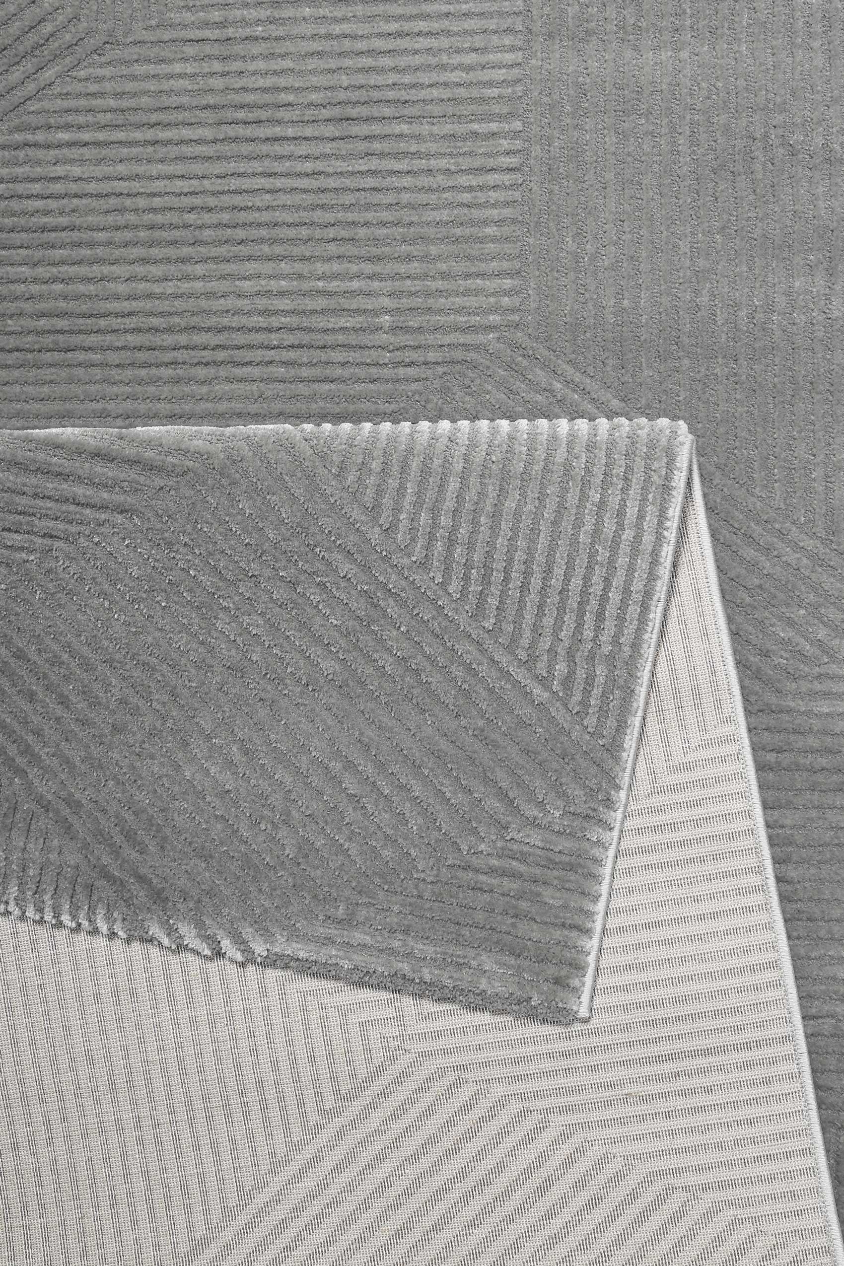 Esprit Teppich Grau Taupe Kurzflor "Velvet Groove"