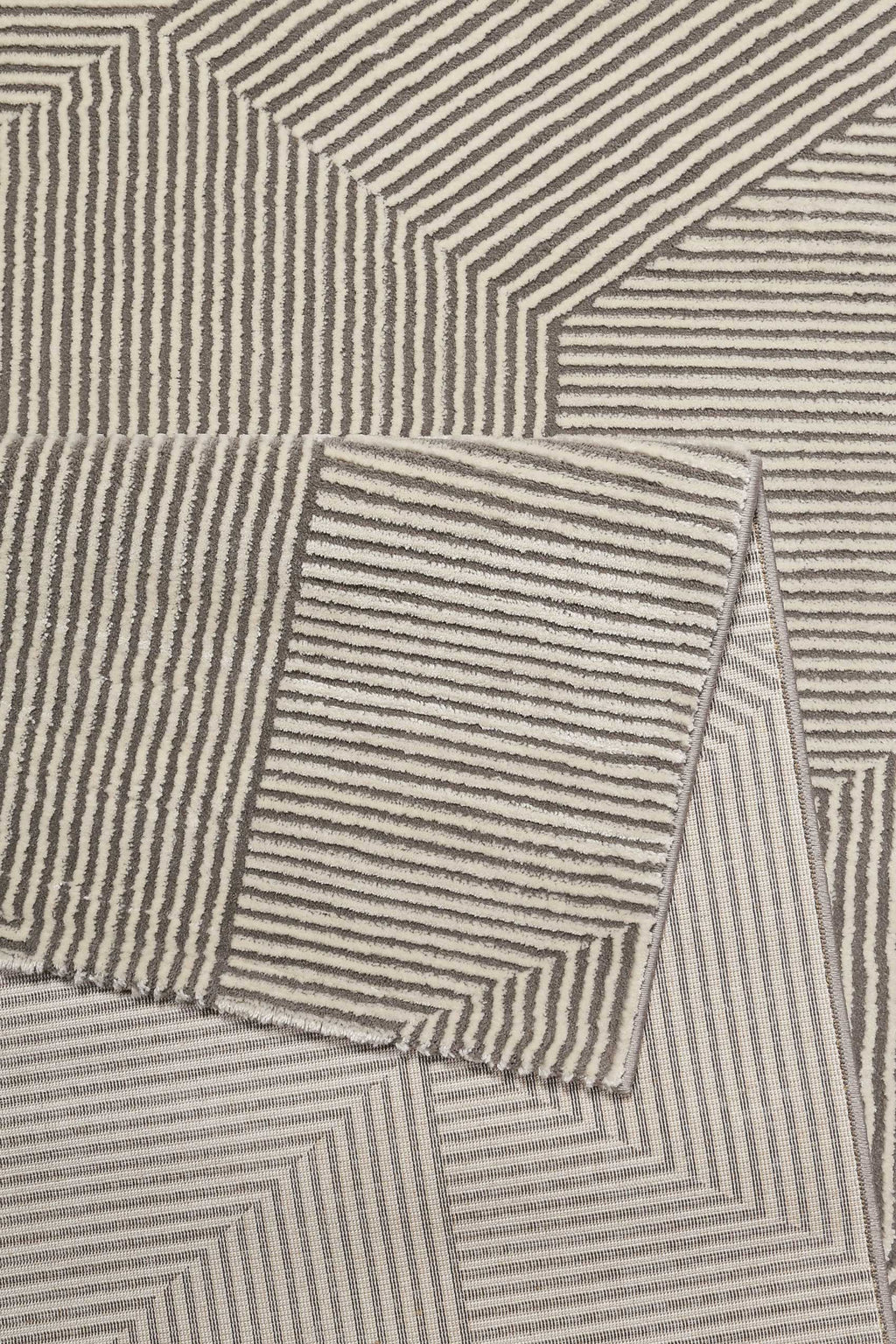 Esprit Teppich Beige Braun Kurzflor "Velvet Groove"