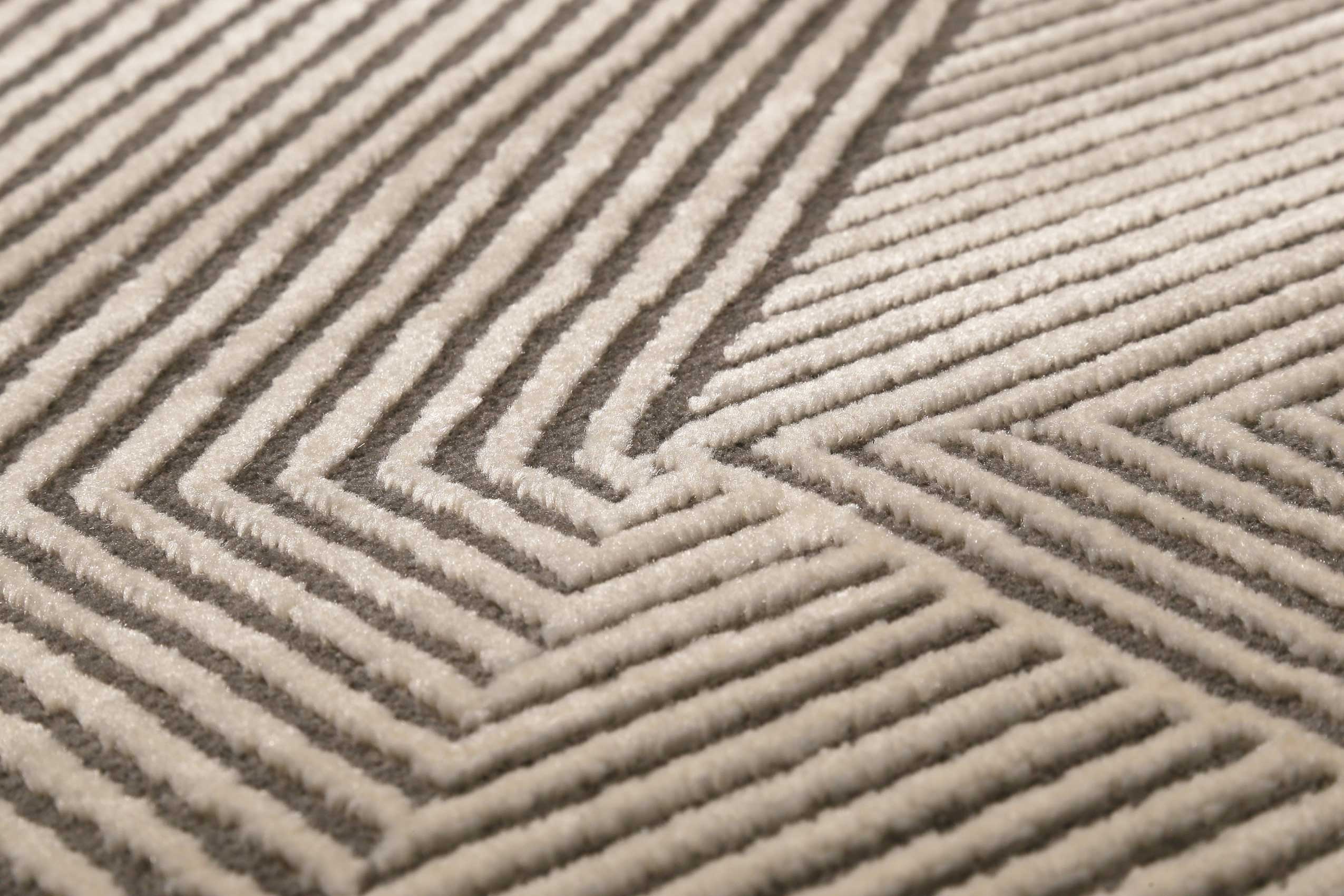 Esprit Teppich Beige Braun Kurzflor "Velvet Groove"