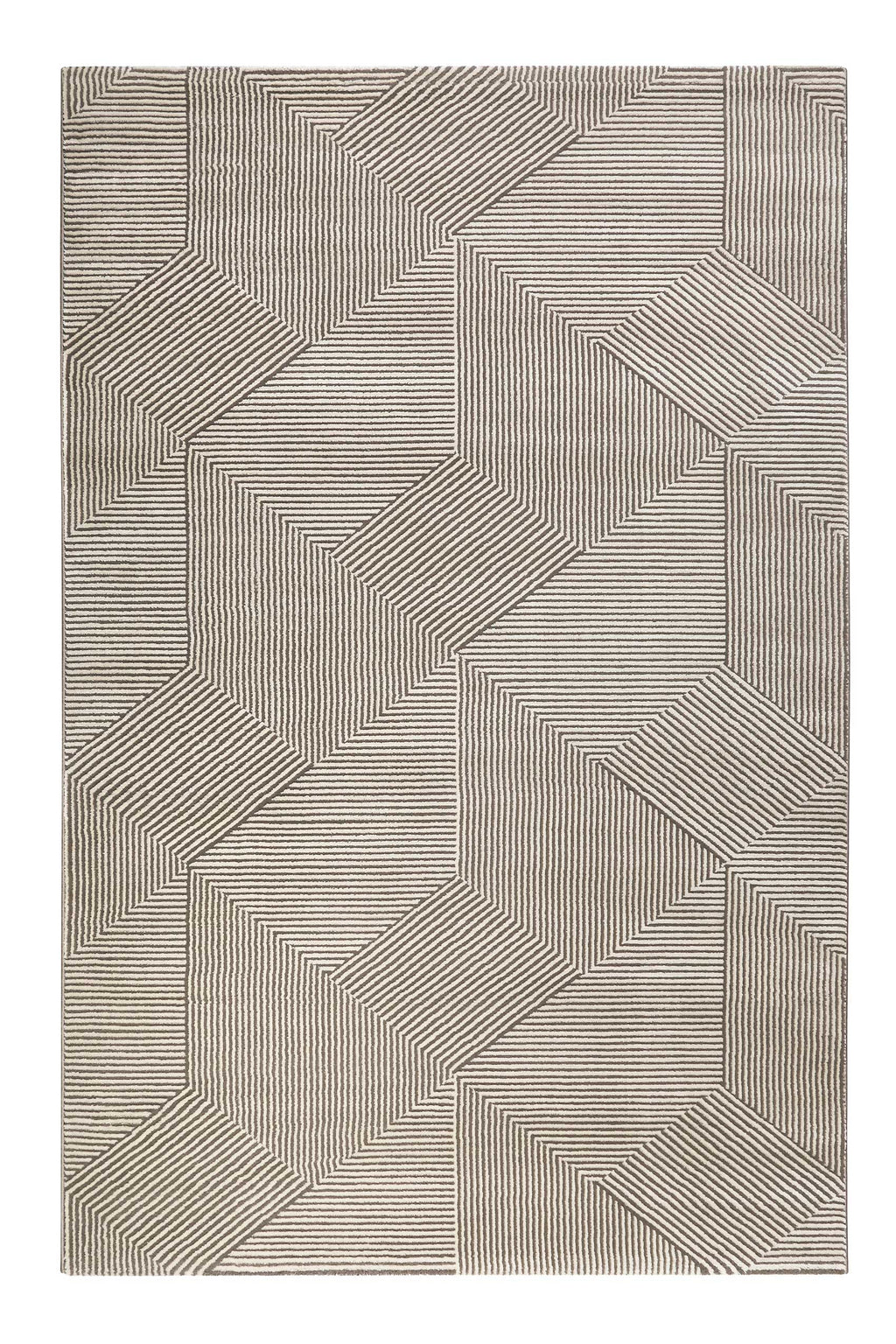 Esprit Teppich Beige Braun Kurzflor "Velvet Groove"