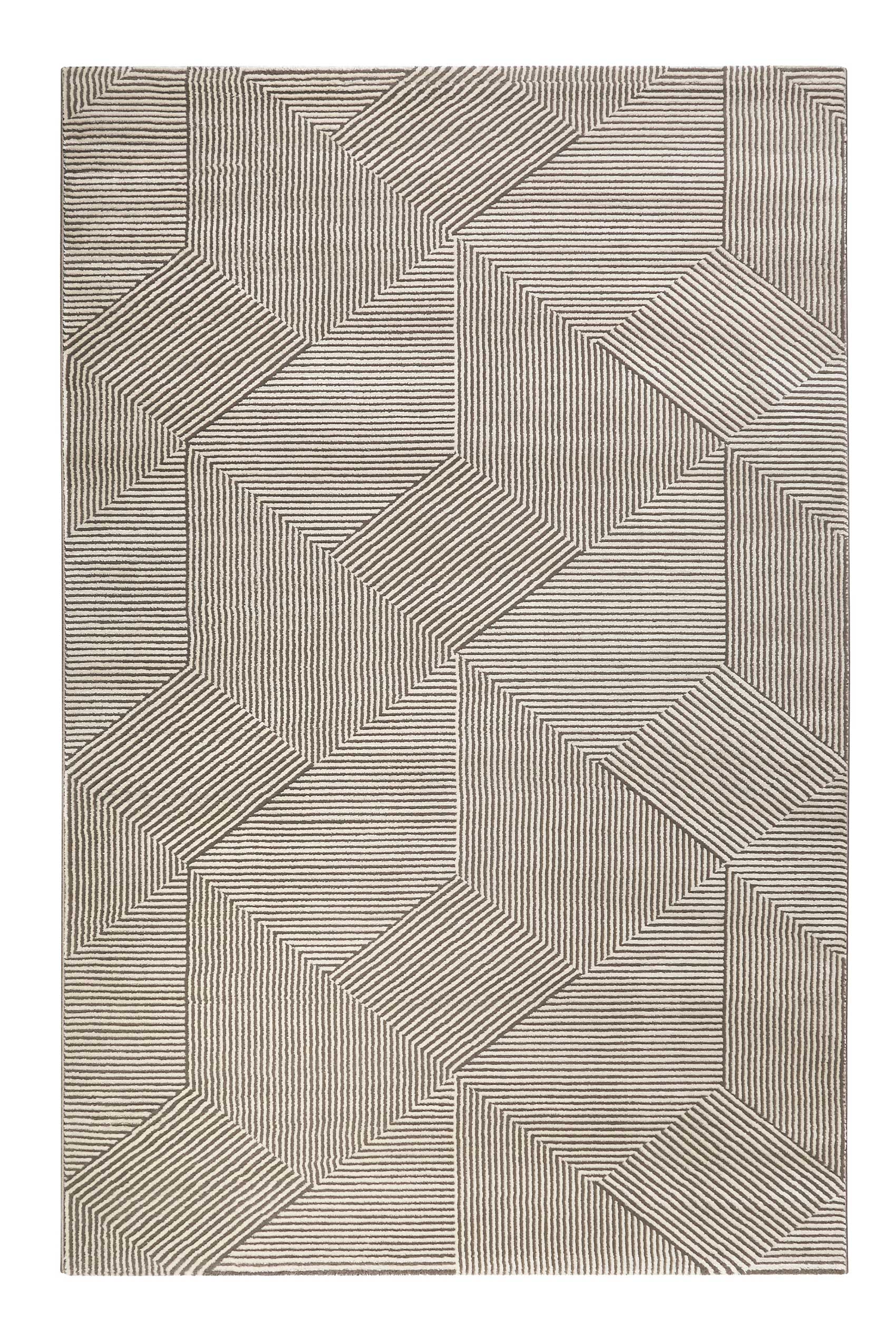 Esprit Teppich Beige Braun Kurzflor "Velvet Groove"