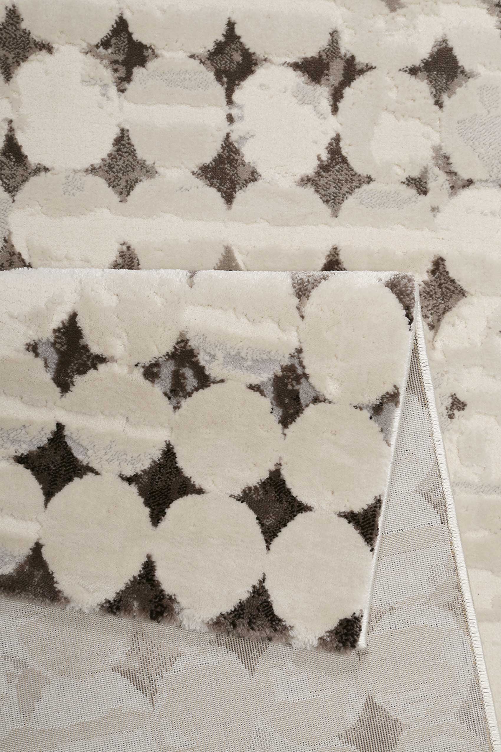 Esprit Kurzflor Teppich "Velvet Spots" beige braun