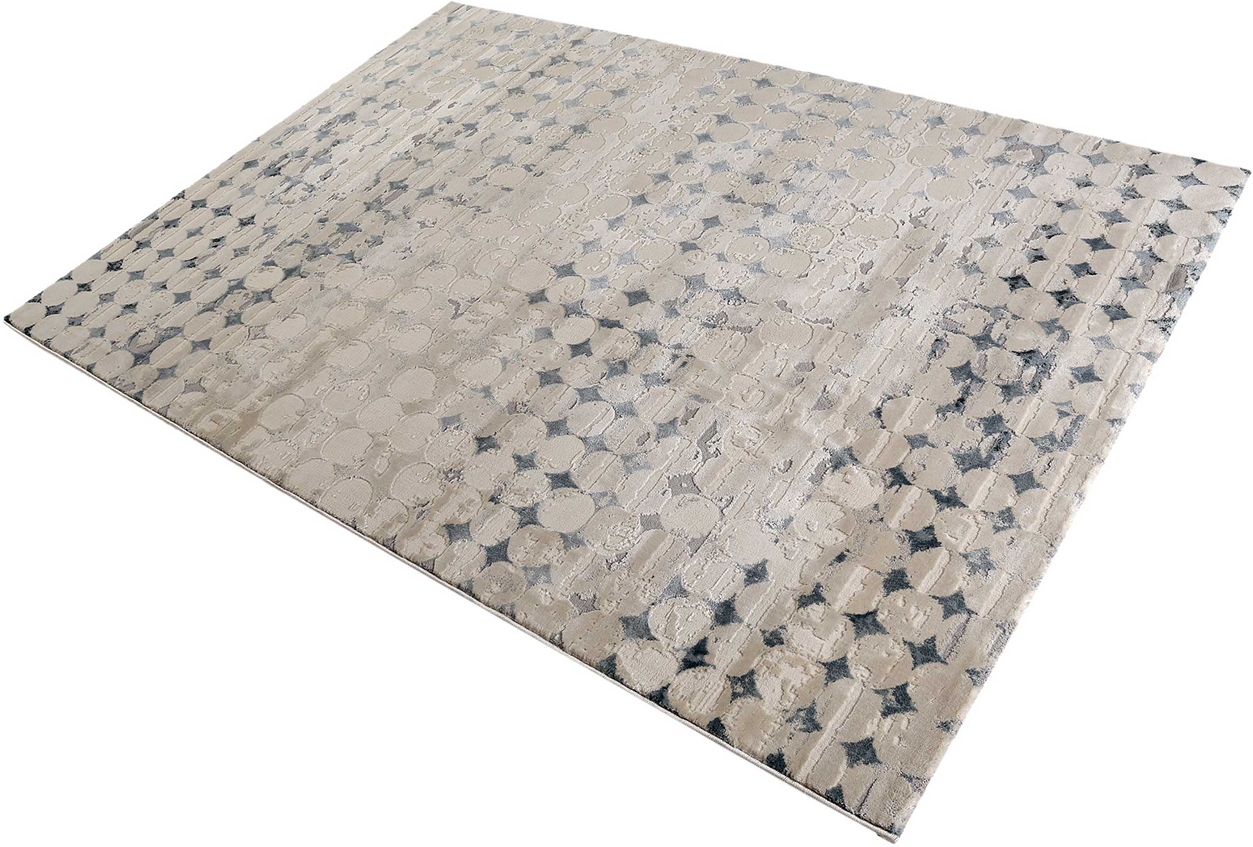 Esprit Teppich Beige Türkis Kurzflor "Velvet Spots"