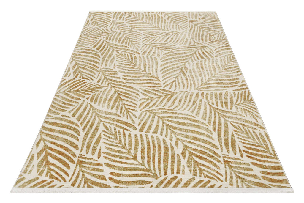 Esprit Teppich Creme Weiß Kupfer Gold meliert Kurzflor "Victoria"
