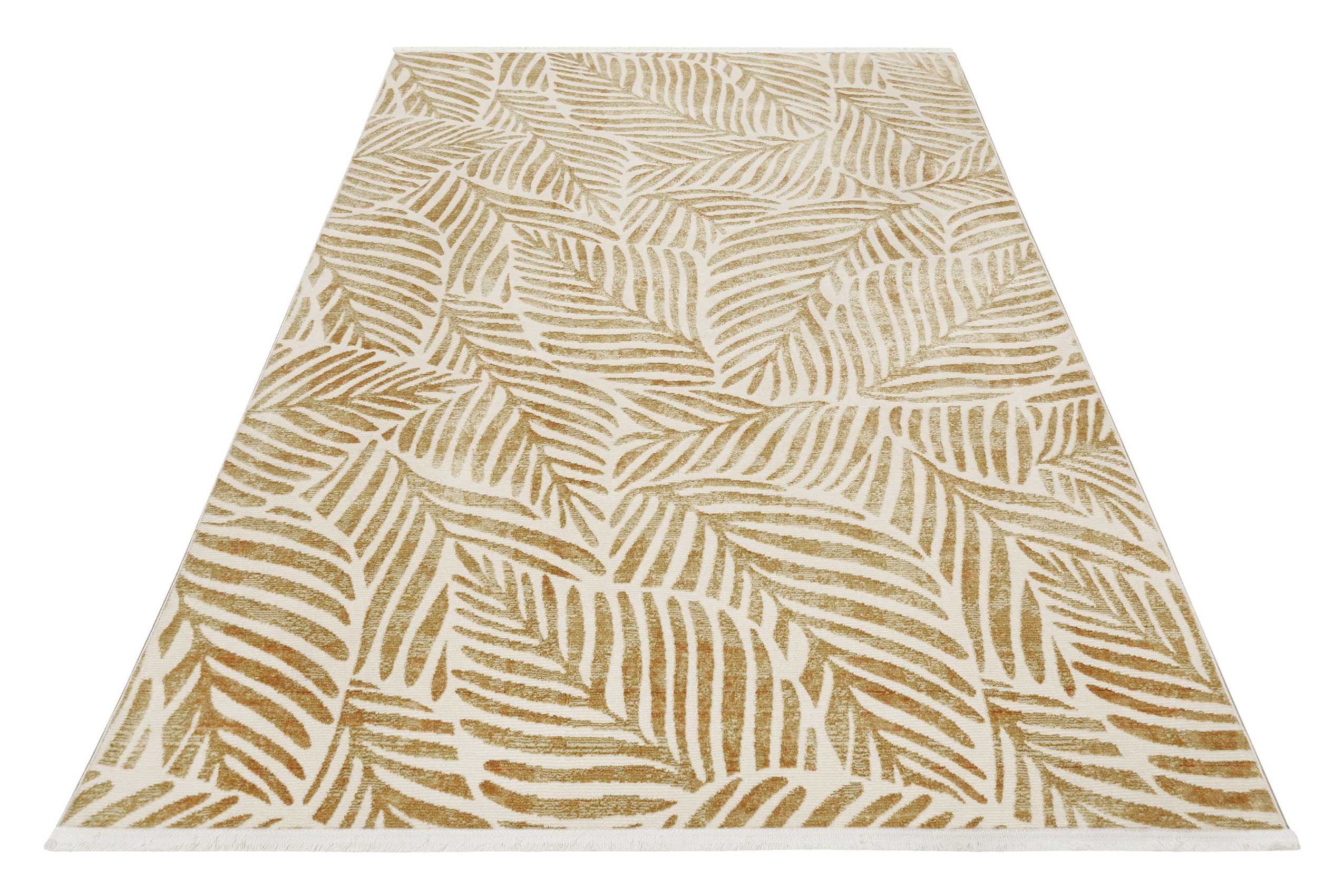 Esprit Teppich Creme Weiß Kupfer Gold meliert Kurzflor "Victoria"