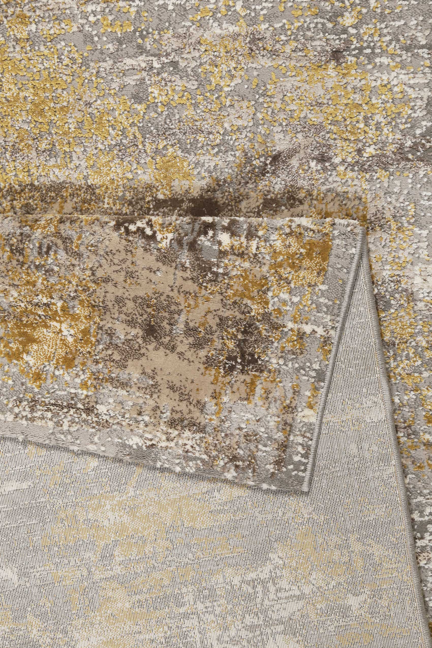 Esprit Teppich Grau Gold Kurzflor "Vintage Feels"