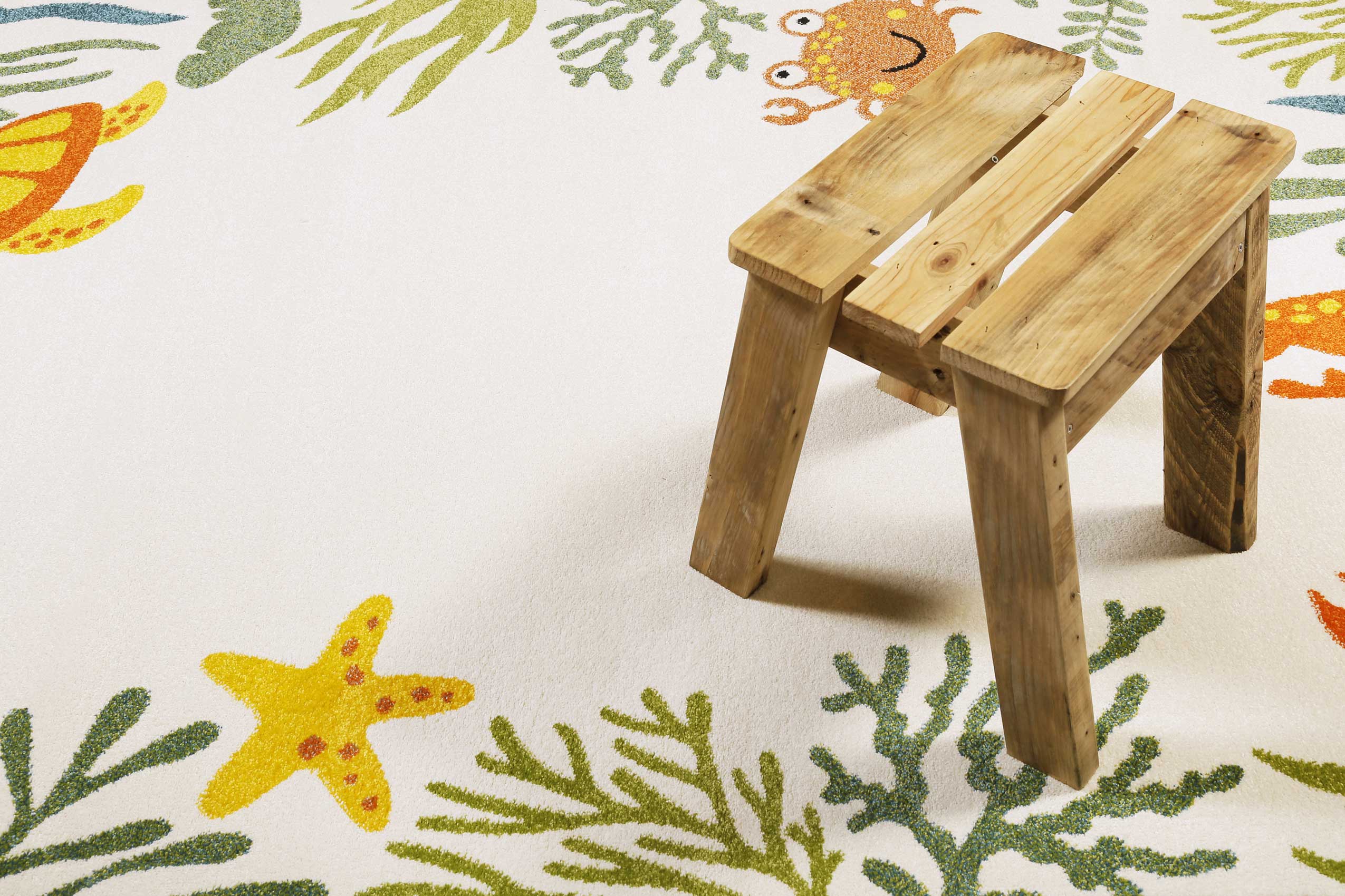 Esprit Kinderteppich Creme Beige "Waterworld"