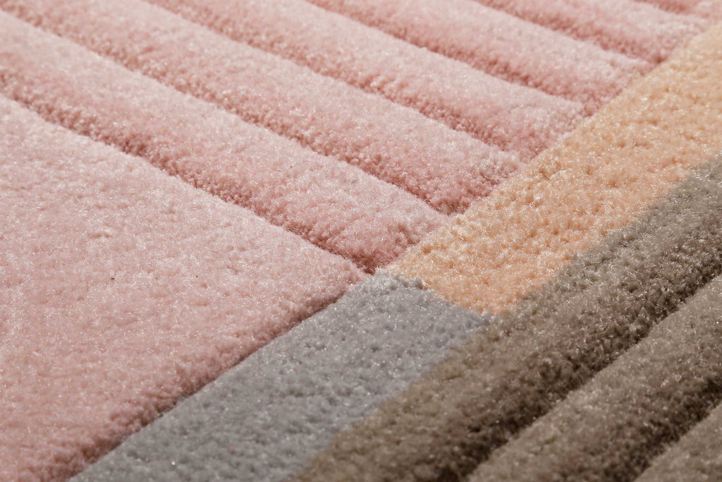 Esprit Teppich Beige Rosa Kurzflor "XAZ"