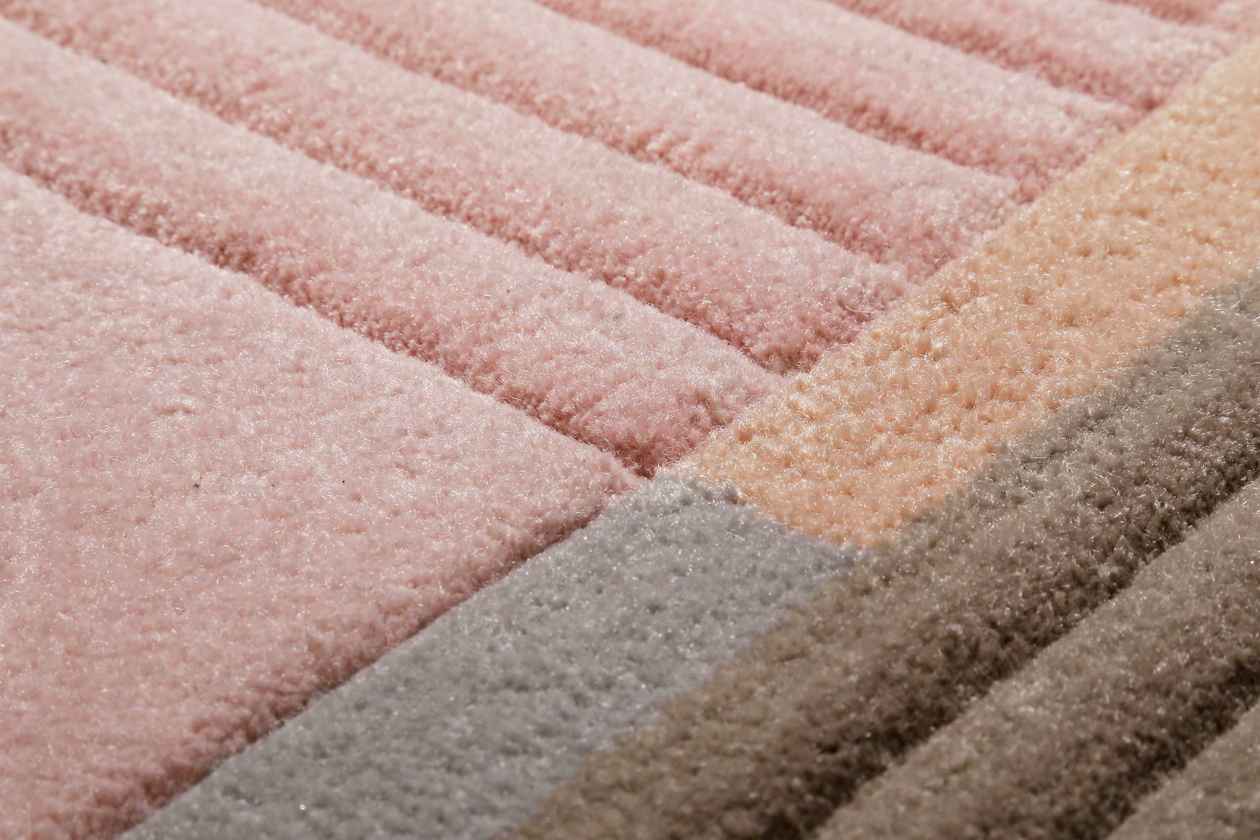 Esprit Teppich Beige Rosa Kurzflor "XAZ"