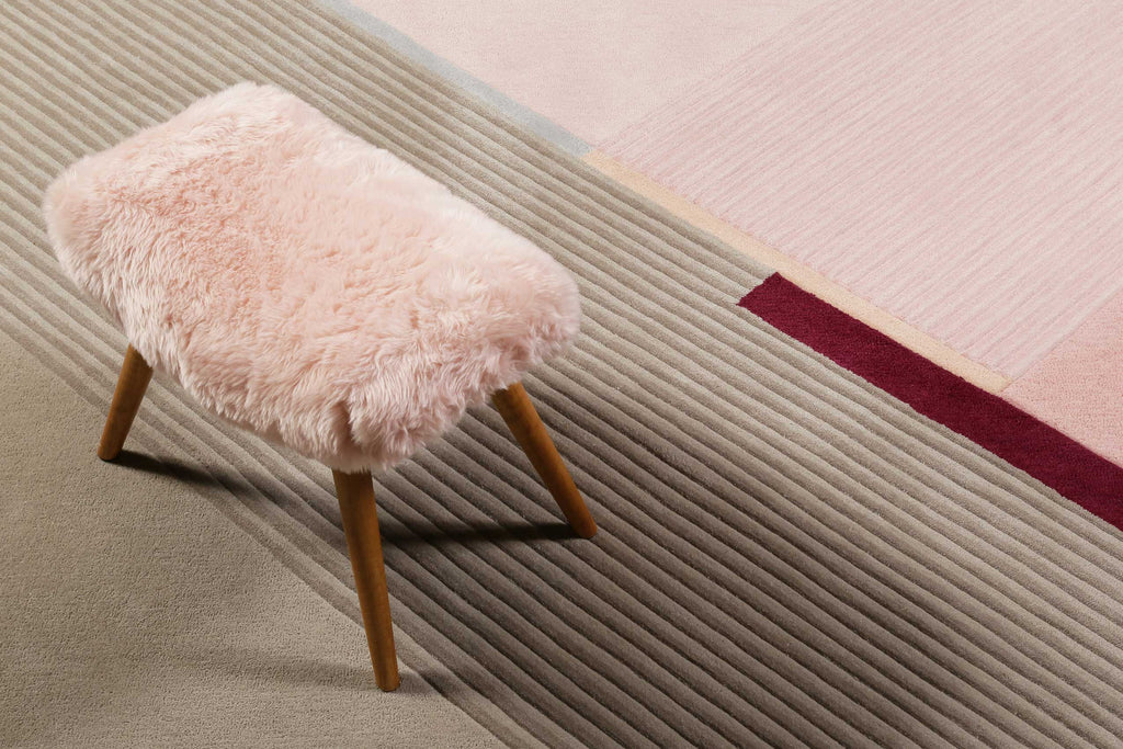 Esprit Teppich Beige Rosa Kurzflor "XAZ"