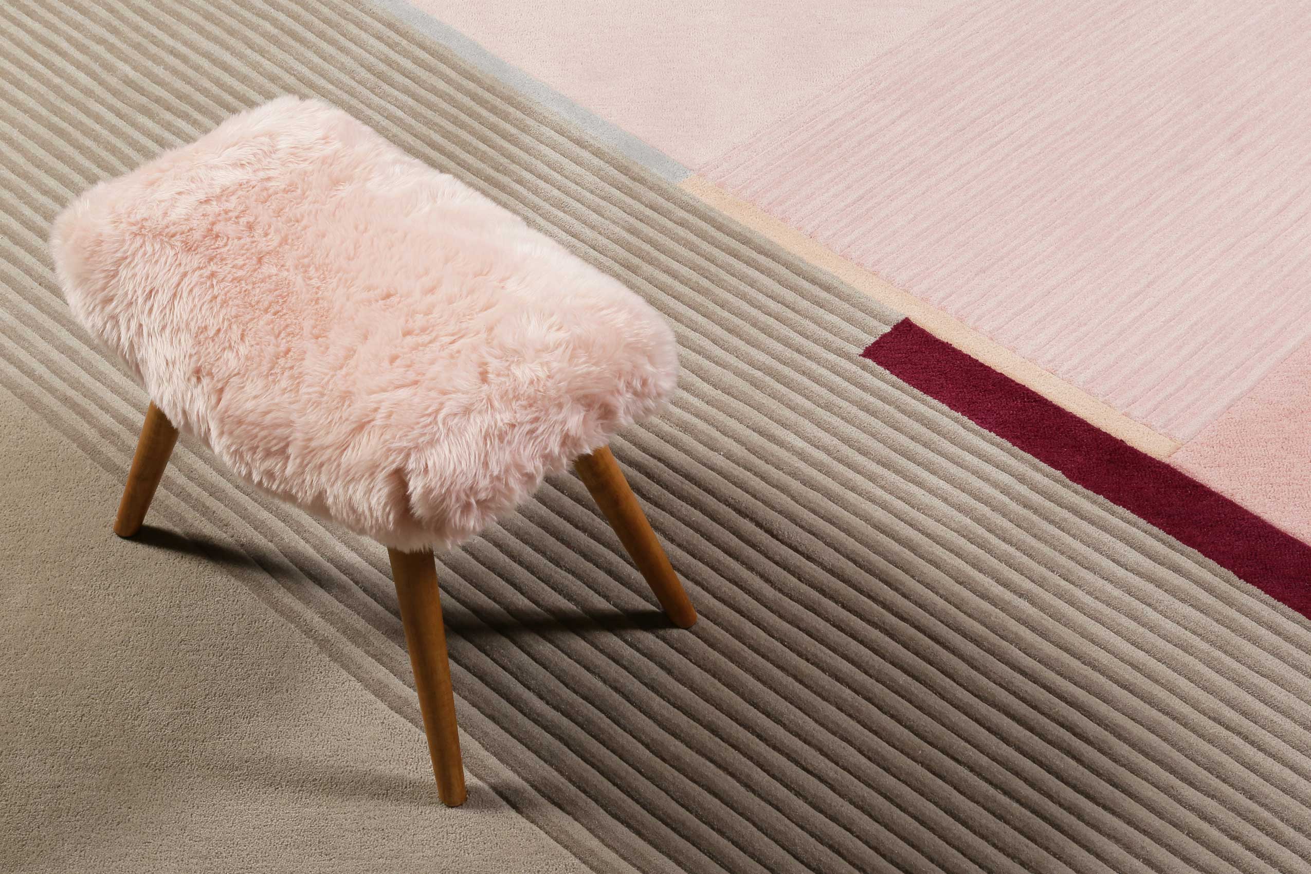 Esprit Teppich Beige Rosa Kurzflor "XAZ"