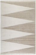 Kelim Teppich Sand Beige aus Naturfaser "Smart Triangle" WECONhome