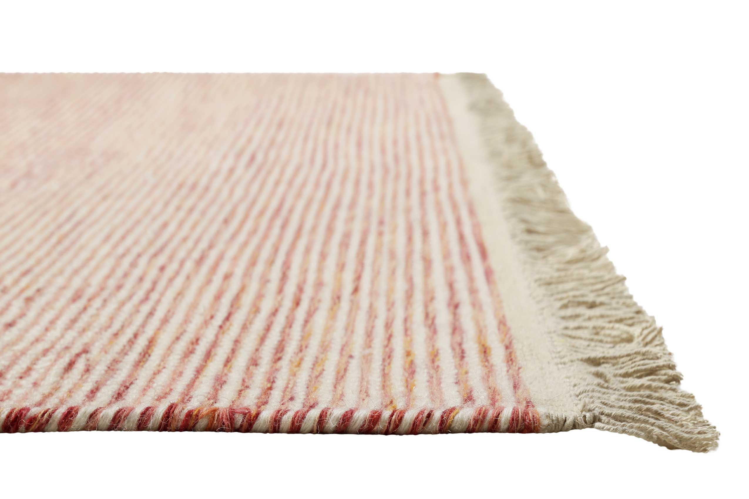 Kelim Teppich Rot Beige meliert aus Wolle "Amélie" Green Looop