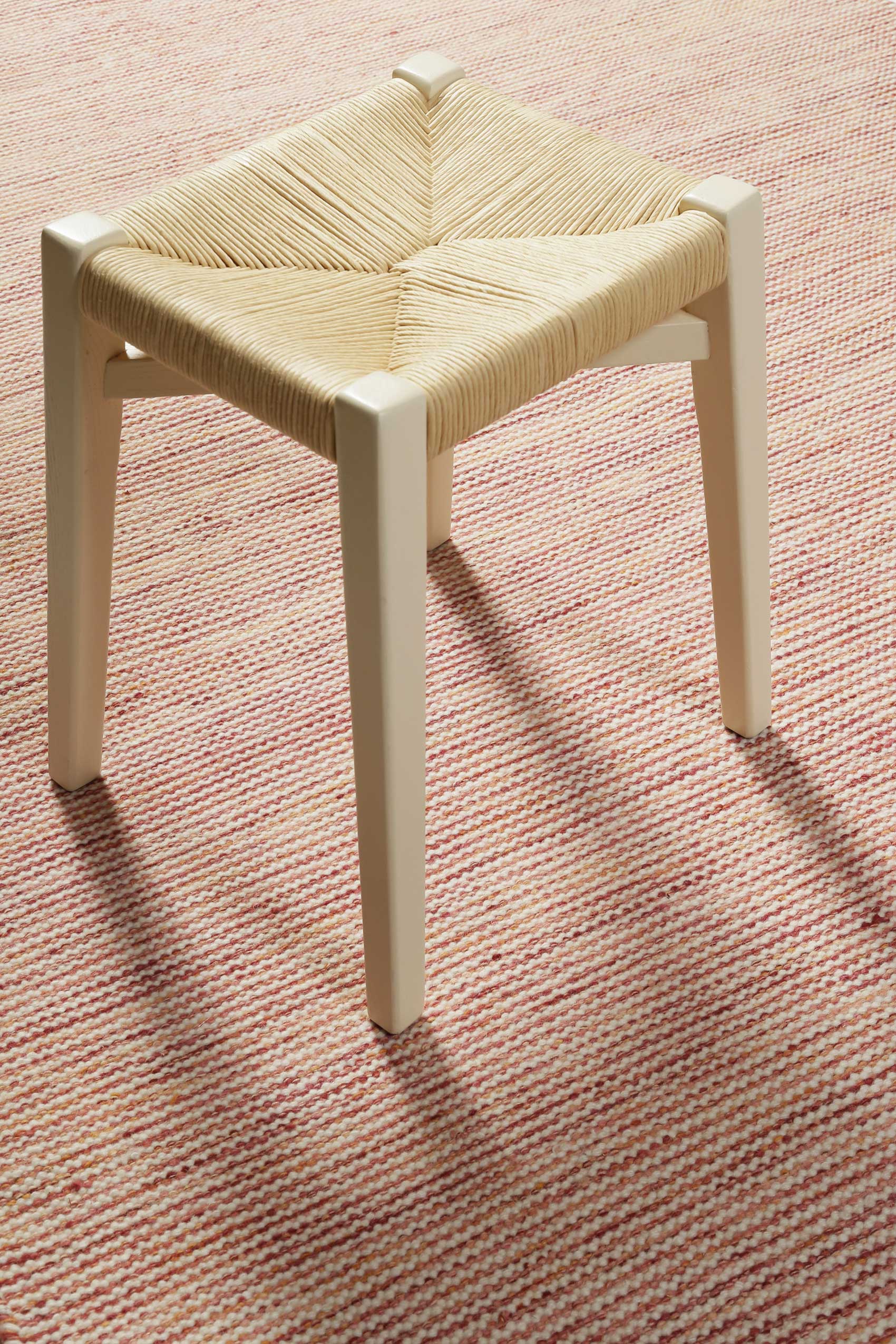 Kelim Teppich Rot Beige meliert aus Wolle "Amélie" Green Looop