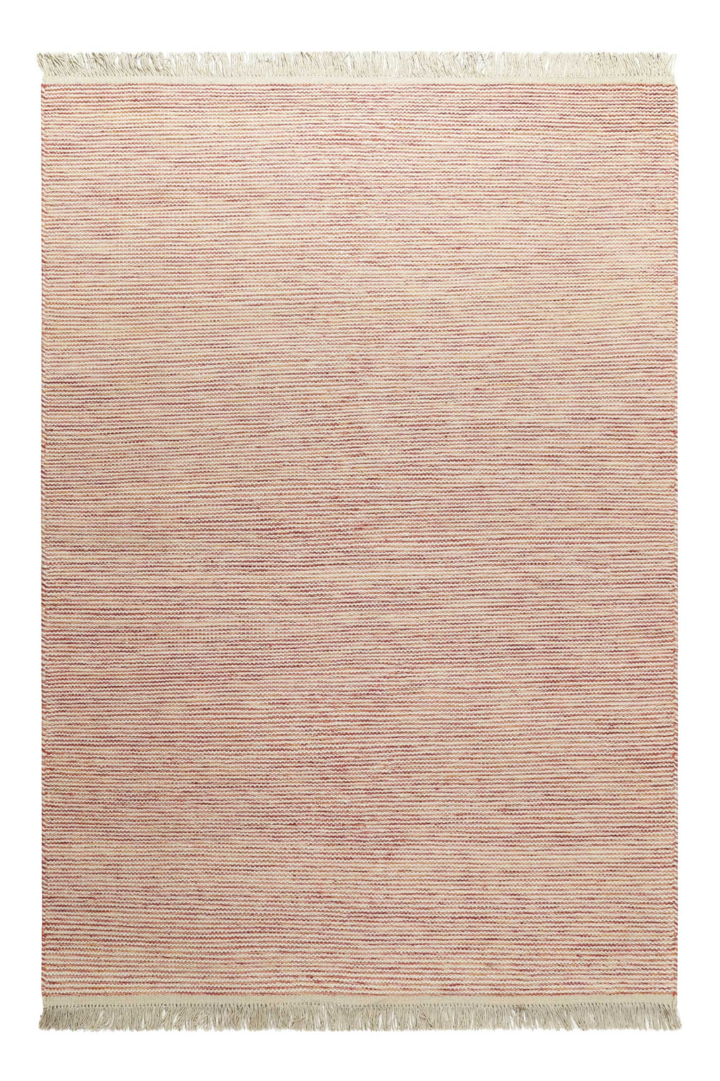 Kelim Teppich Rot Beige meliert aus Wolle "Amélie" Green Looop