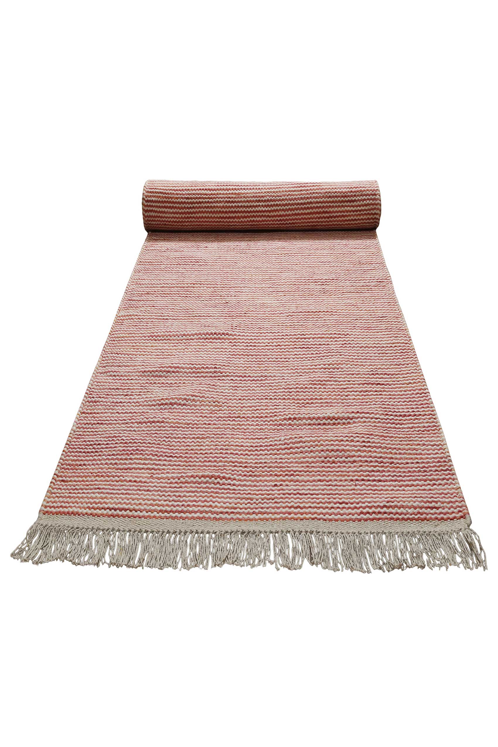 Kelim Teppich Rot Beige meliert aus Wolle "Amélie" Green Looop