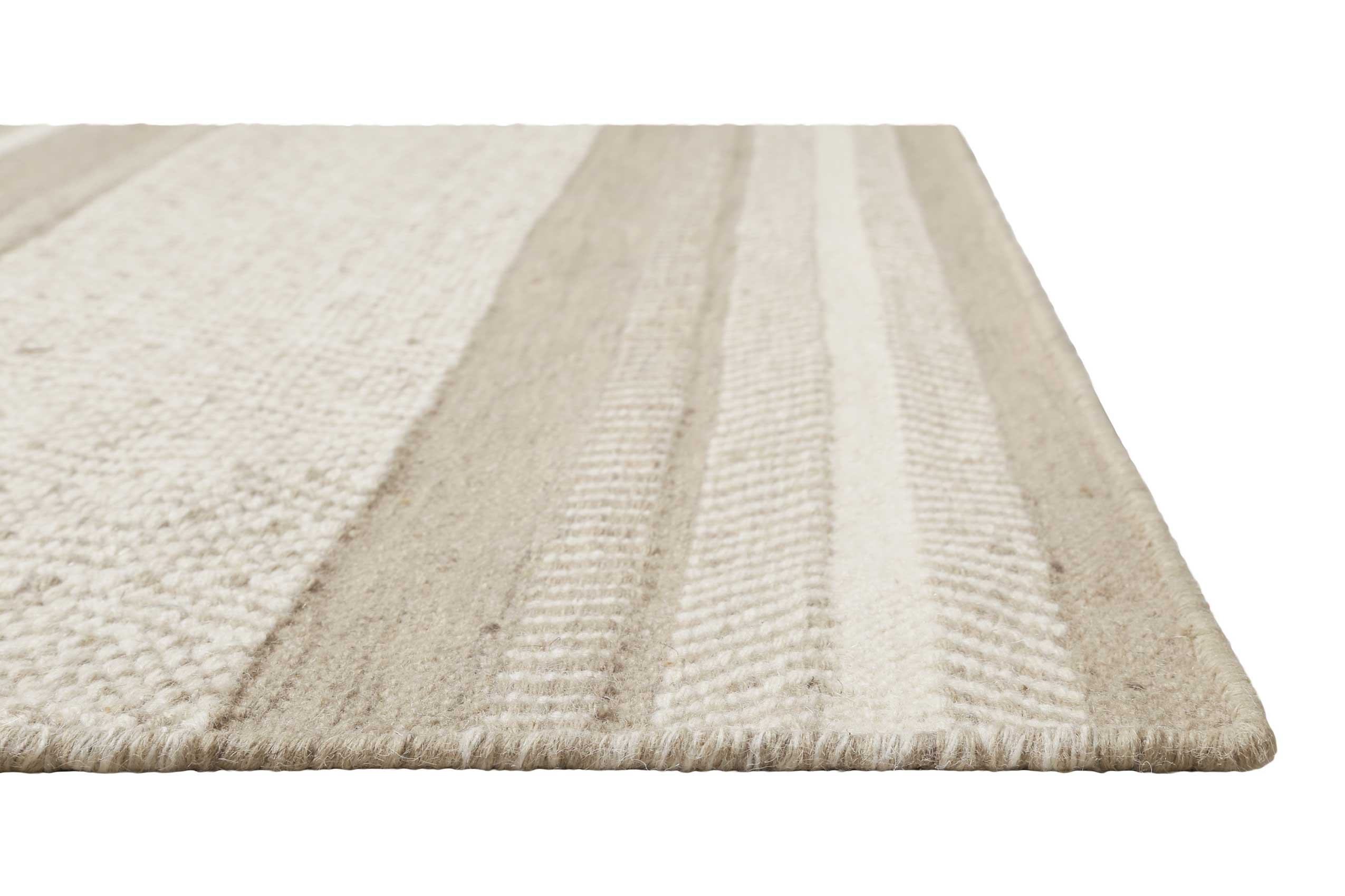 Kelim Teppich Beige Braun aus Wolle "Dijon" Green Looop