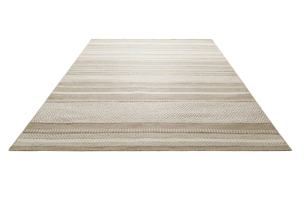 Kelim Teppich Beige Braun aus Wolle "Dijon" Green Looop