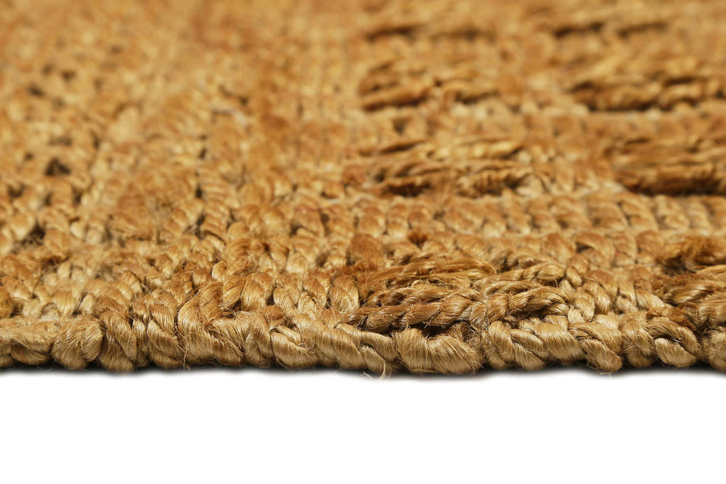 Nachhaltiger Teppich Naturfarben aus Jute "Marseille" Green Looop