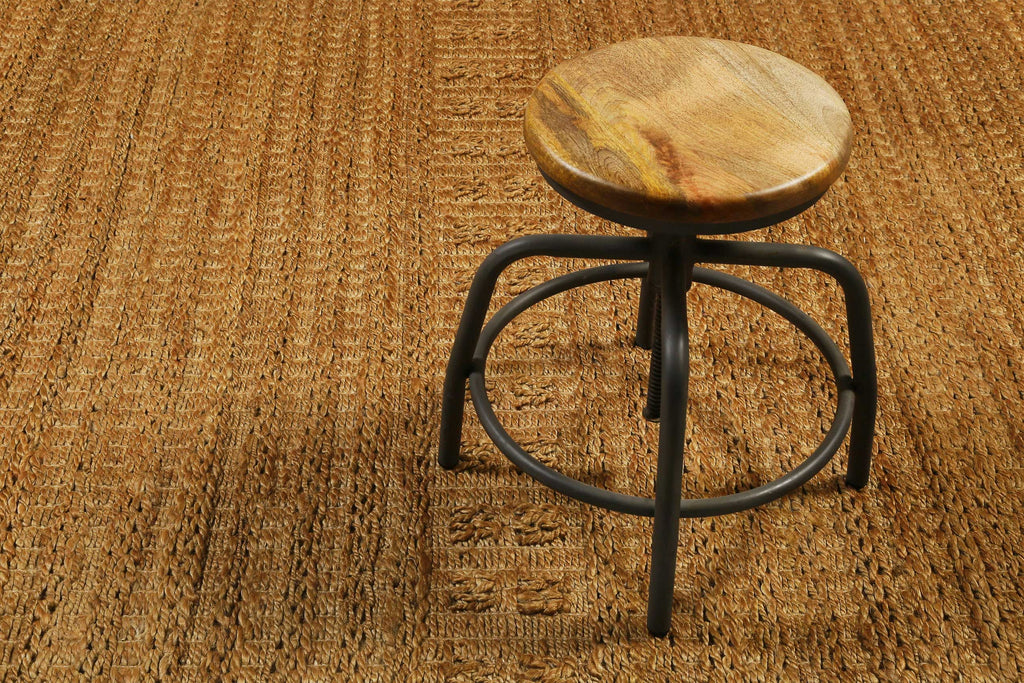 Nachhaltiger Teppich Naturfarben aus Jute "Marseille" Green Looop