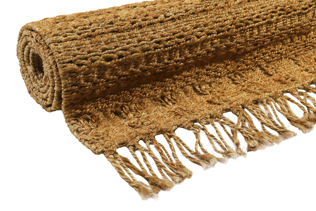Nachhaltiger Teppich Naturfarben aus Jute "Marseille" Green Looop