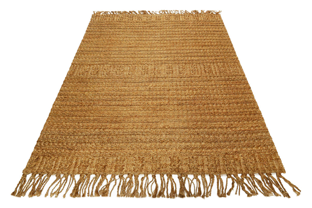 Nachhaltiger Teppich Naturfarben aus Jute "Marseille" Green Looop