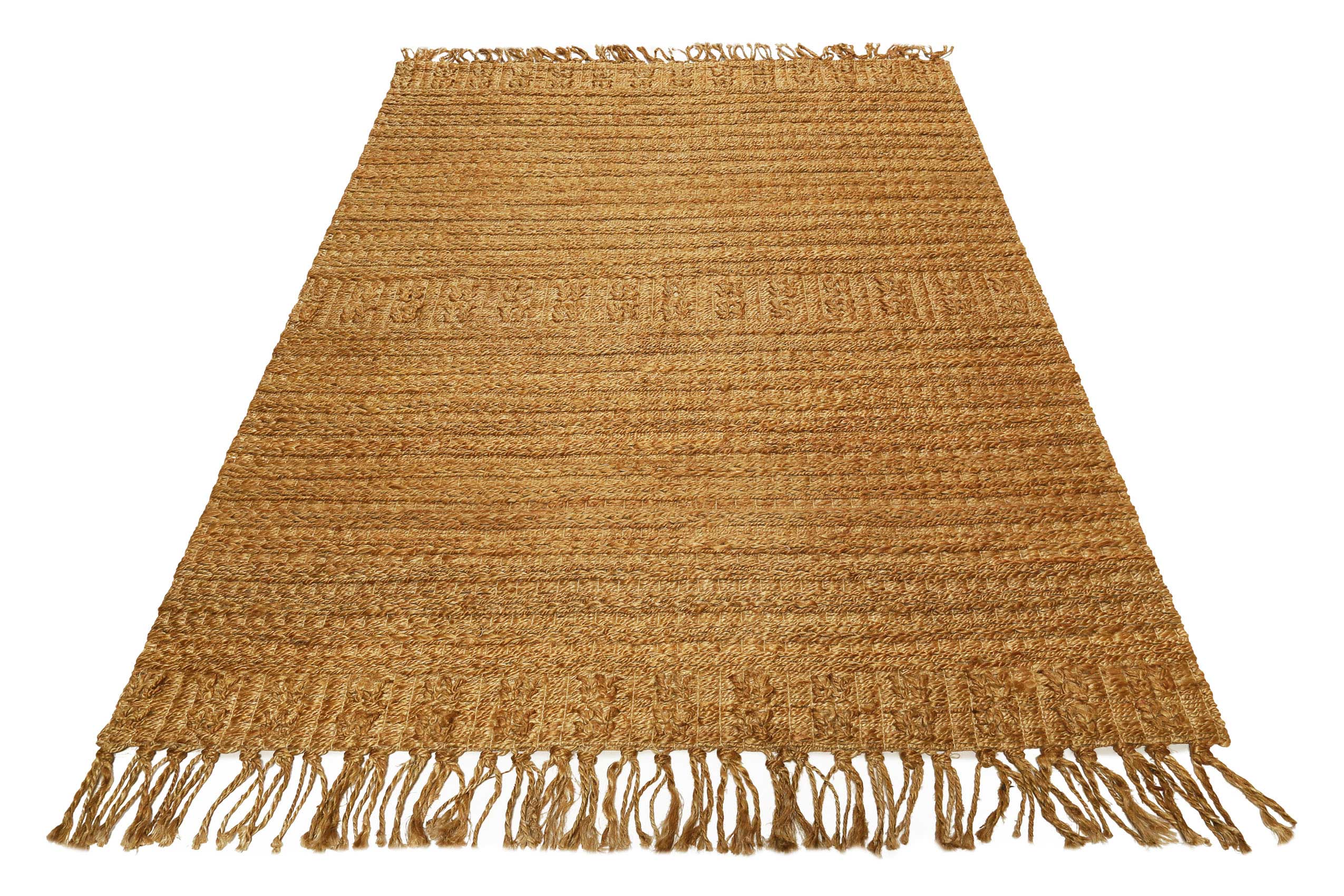 Nachhaltiger Teppich Naturfarben aus Jute "Marseille" Green Looop