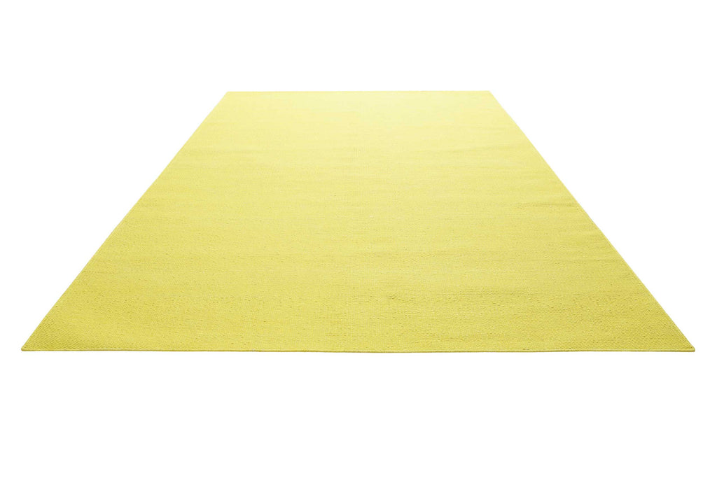 Kelim Teppich Gelb aus Baumwolle "Nizza" Green Looop