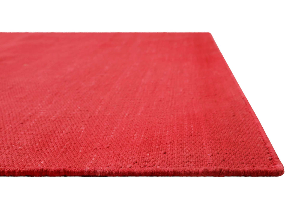 Kelim Teppich Rot aus Baumwolle "Nizza" Green Looop